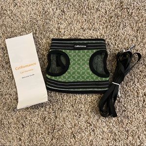 CatRomance Green Cat Harness With Leash | Size L